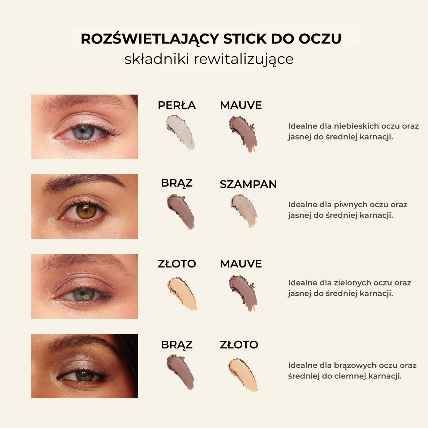 Oplysende øjenskyggestift